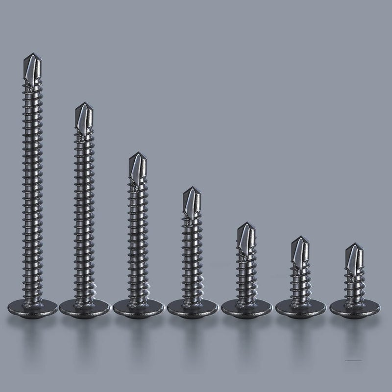 Wensilon Store (200 pcs) #10×1” for Sheet Metal Self-Tapping Screws 410 Black Stainless Steel Truss Head High-Strength Quick Tapping - Image 4